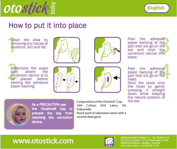 OTOSTICK Oorcorrectie Stickers / Flapoorstickers voor baby's - 8 stuks - Afbeelding 5
