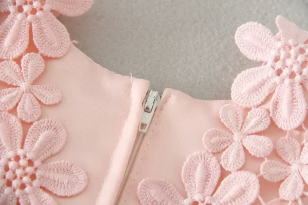Baby Feestjurk Rose - Princessesjurk - Maat 56/62 tot 80 (2-18 maanden) - Afbeelding 4